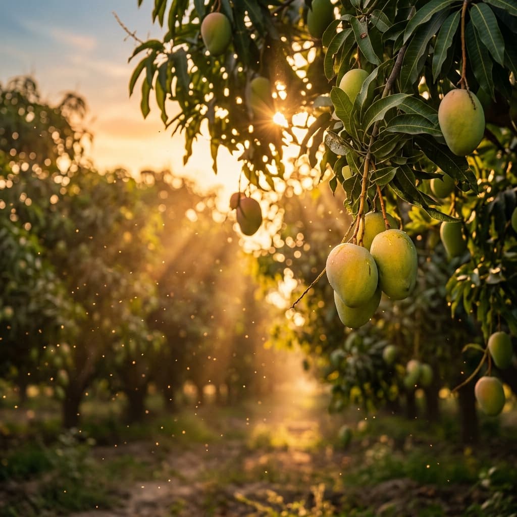 Golden Hour Mango Orchard